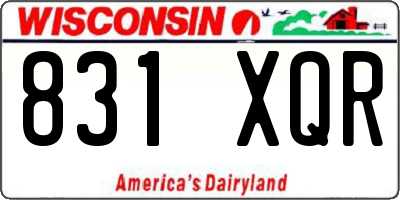 WI license plate 831XQR