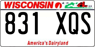 WI license plate 831XQS