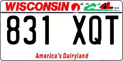 WI license plate 831XQT