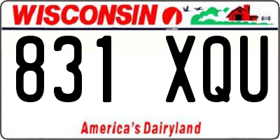 WI license plate 831XQU