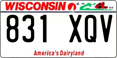 WI license plate 831XQV