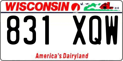 WI license plate 831XQW
