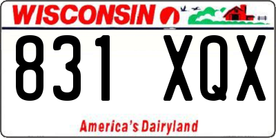 WI license plate 831XQX