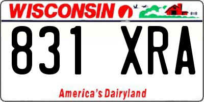 WI license plate 831XRA