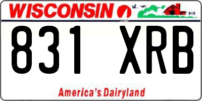 WI license plate 831XRB