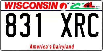 WI license plate 831XRC