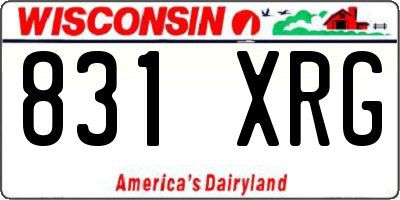 WI license plate 831XRG