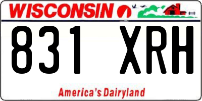 WI license plate 831XRH