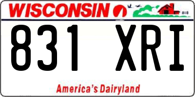 WI license plate 831XRI