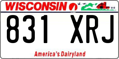 WI license plate 831XRJ