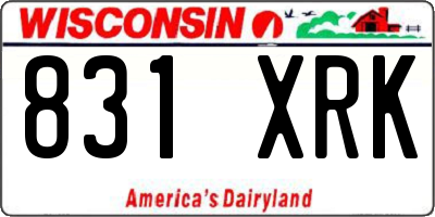 WI license plate 831XRK