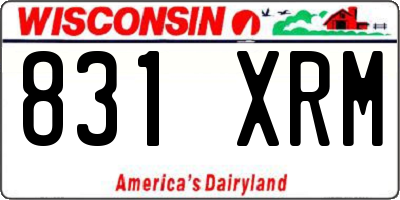 WI license plate 831XRM