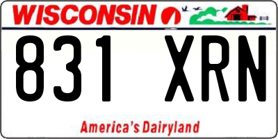 WI license plate 831XRN