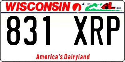 WI license plate 831XRP