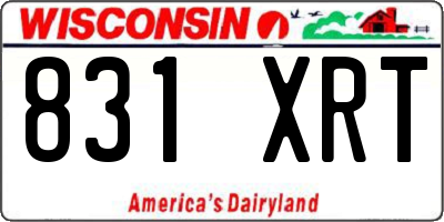 WI license plate 831XRT