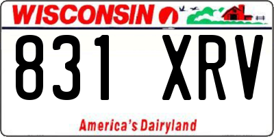 WI license plate 831XRV
