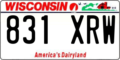 WI license plate 831XRW