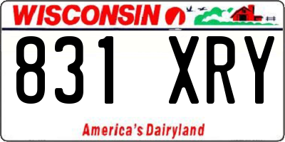 WI license plate 831XRY