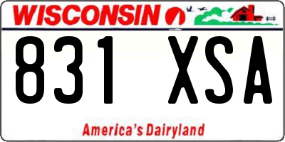 WI license plate 831XSA