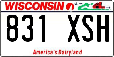WI license plate 831XSH