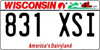 WI license plate 831XSI
