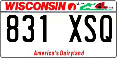 WI license plate 831XSQ