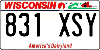 WI license plate 831XSY