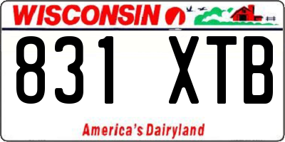 WI license plate 831XTB