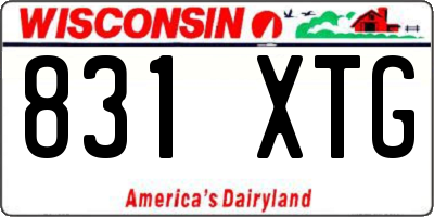 WI license plate 831XTG