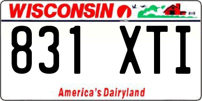 WI license plate 831XTI