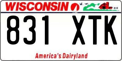 WI license plate 831XTK