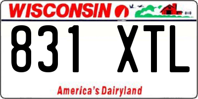WI license plate 831XTL