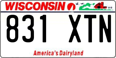 WI license plate 831XTN