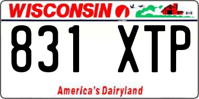 WI license plate 831XTP