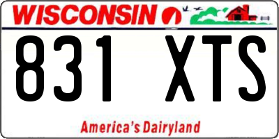 WI license plate 831XTS