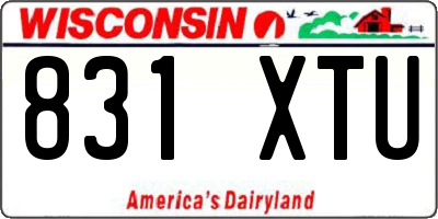 WI license plate 831XTU