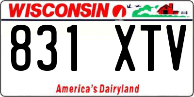 WI license plate 831XTV
