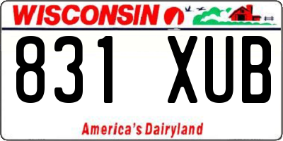 WI license plate 831XUB