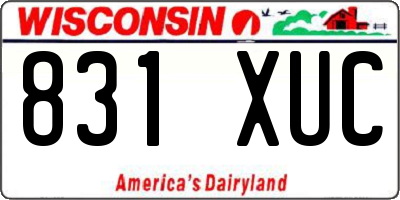 WI license plate 831XUC