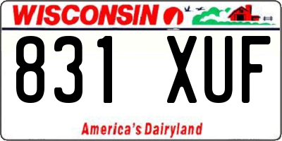 WI license plate 831XUF
