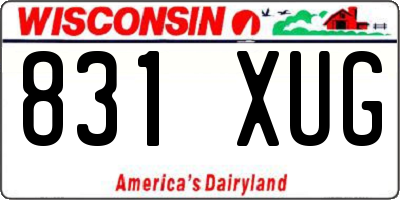 WI license plate 831XUG
