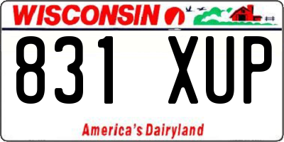 WI license plate 831XUP