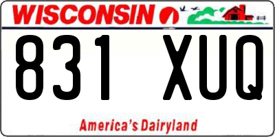 WI license plate 831XUQ