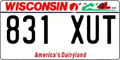 WI license plate 831XUT