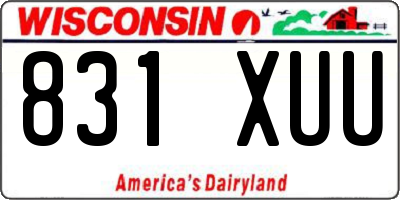 WI license plate 831XUU