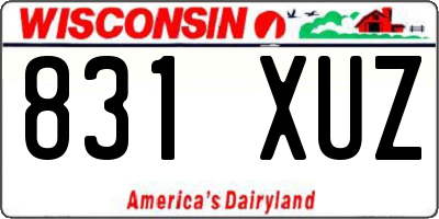 WI license plate 831XUZ