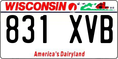 WI license plate 831XVB