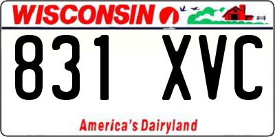 WI license plate 831XVC