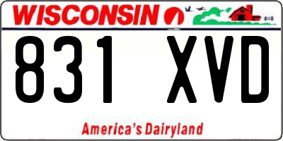 WI license plate 831XVD