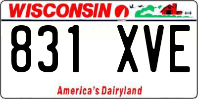 WI license plate 831XVE